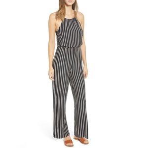 RVCA Striped Knit High Neck Jumpsuit